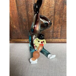 VTG Hand Blown Murano Glass Clown‎ Upside Down Acrobat 8.5" JICO